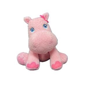 Garanimals Hippo Pink Plush Blue Eyes 6" Stuffed Animal Baby Lovey 82595